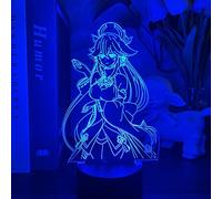 Genshin Impact Yae Miko Veilleuse Figurine de jeu pour chambre d'enfant Décoration d'anniversaire Lampe LED 3D