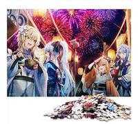Genshin Impact Yoimiya Puzzles 1000 pièces pour Adultes, Cadeaux, Carton 100% recyclé avec Affiche Assortie et Feuille de Quiz 26 x 38 cm