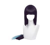 Genshin Impact Yunjin Cosplay Wig 80cm Long Straight Dark Purple Heat Resistant Synthetic Wig Anime Cosplay Wig
