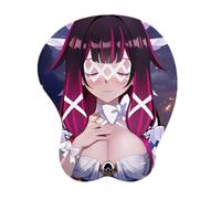 Genshin Merch Impact Tapis de souris Columbina avec support de poignet | Genshin Sandrone Lauma Odette Tapis de souris en gel de silice Repose-poignet Tapis de souris 3D Base antidérapante en PU