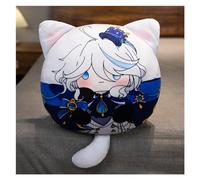 Genshin Peluche, Kawaii Anime Figure Porte-clés Poupée Doux Impact Adorable Peluche Oreiller for Les Fans De Joueurs Cadeaux(Furina,35cm Pillow)