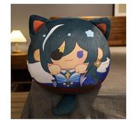 Genshin Peluche, Kawaii Anime Figure Porte-clés Poupée Doux Impact Adorable Peluche Oreiller for Les Fans De Joueurs Cadeaux(Kaeya,12cm Keychain)