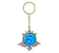 Genshin Porte-clés lumineux avec breloque Toy Impact Mondstadt Vision Hydro Porte-clés doré figurine de jeu porte-clés pendentif personnage Genshin Accessoires de cosplay Œil de Dieu, jaune, M