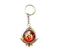 Genshin Porte-clés lumineux en forme de vec breloque en forme de jouet Sumeru Pyro Doré, jaune, M