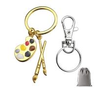 GENSMILE Porte-clés d'artiste pour peintre - Cadeau pour hommes et femmes, porte-clés avec pinceau pour amateurs d'art, porte-clés décoration pour adolescents et étudiants