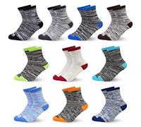 GENTABY Chaussettes en Coton pour homme pour enfants 10 Paires à col rond Souples et élastiques pour les Chaussettes enfants de 3-5 ans.