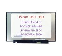 GENTERUN Écran LCD for Ordinateur Portable 14" LP140WFH-SPD1 NV140FHM-N48, Compatible avec Lenovo, for ThinkPad T490 T490s T495 T495s P43s, Panneau Matriciel D'affichage Non Tactile