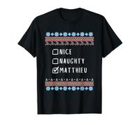 Gentil Coquin Noël Matthieu Pull Moche T-Shirt Graphique avec Valeur