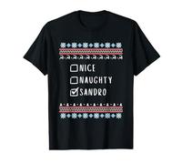 Gentil Coquin Noël Sandro Pull Moche T-Shirt Graphique avec Valeur