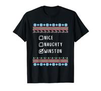Gentil Coquin Noël Winston Pull Moche T-Shirt Graphique avec Valeur