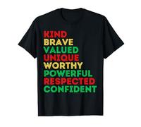 Gentil, Courageux, Unique, Digne de Puissance, respecté, confiant T-Shirt Graphique avec Valeur
