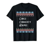 Gentile Coquine Noël Aimee Pull Moche T-Shirt Graphique avec Valeur