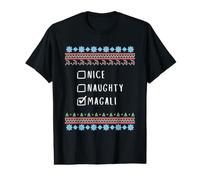 Gentile Coquine Noël Magali Pull Moche T-Shirt Graphique avec Valeur