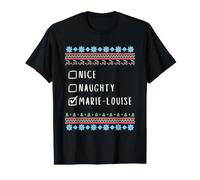 Gentile Coquine Noël Marie-Louise Pull Moche T-Shirt Graphique avec Valeur