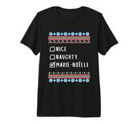 Gentile Coquine Noël Marie-Noëlle Pull Moche T-Shirt Haut de Gamme