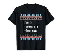 Gentile Coquine Noël Melanie Pull Moche T-Shirt Graphique avec Valeur