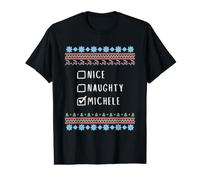 Gentile Coquine Noël Michele Pull Moche T-Shirt Graphique avec Valeur