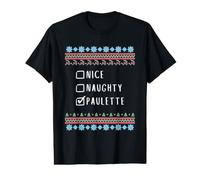 Gentile Coquine Noël Paulette Pull Moche T-Shirt Graphique avec Valeur