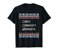 Gentile Coquine Noël Roberta Pull Moche T-Shirt Graphique avec Valeur