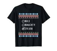 Gentile Coquine Noël Sylvia Pull Moche T-Shirt Graphique avec Valeur
