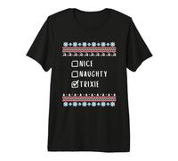 Gentile Coquine Noël Trixie Pull Moche T-Shirt Haut de Gamme