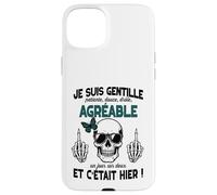 Gentille mais Pas Stupide Cadeau Insolite Humour Femme ado Coque pour iPhone 15 Plus