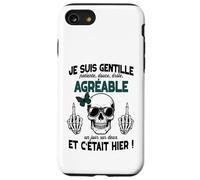 Gentille mais Pas Stupide Cadeau Insolite Humour Femme ado Coque pour iPhone SE (2020) / 7/8