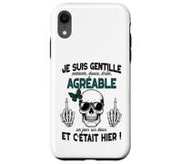 Gentille mais Pas Stupide Cadeau Insolite Humour Femme ado Coque pour iPhone XR