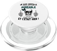 Gentille mais Pas Stupide Cadeau Insolite Humour Femme ado PopSockets PopGrip pour MagSafe
