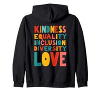 Gentillesse audacieuse et colorée Égalité Inclusion Diversité Amour Sweat à Capuche