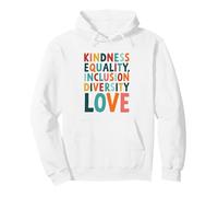Gentillesse Égalité Inclusion Diversité Amour Typographie audacieuse Sweat à Capuche