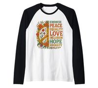 Gentillesse Paix Égalité Amour Inclusion Espoir Diversité Social Manche Raglan