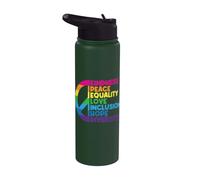 gentillesse paix égalité amour inclusion espoir diversité Stainless Steel Insulated Water Bottle