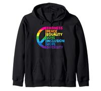 gentillesse Paix égalité Amour Inclusion Espoir diversité Sweat à Capuche