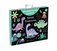 Gentils dinosaures - Mes jolies cartes à gratter - Pochette avec 8 cartes et un stylet en bois - Collectif - Mila Boutan Eds - Jeux livres objets