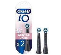 Oral-B Lot De 2 Brossettes De Rechange Gentle Care, AUTHENTIQUES, Noires, Brossage Le Plus Doux, Conviennent Aux Gencives Sensibles, Brossette Ronde Pour Les Brosses A Dents Electriques Oral B iO