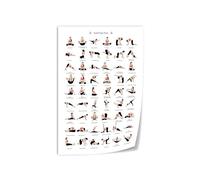 Gentle Chair Yoga Chart Poster, Seated Exercise Guide with Poses for Mobility & Flexibility, Educational Wall Art Print for Living Room, Bedroom, Office(Unframed,16x24inch(40x60cm))