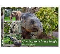 Gentle giants in the jungle (Wall Calendar 2026 DIN A3 landscape), CALVENDO 12 Month Wall Calendar: Portraits of Indian elephants