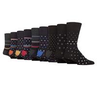 Gentle Grip 9 Paires Homme Chaussettes Bambou Sans Elastiques Non Comptimantes Chaussettes | Sans Couture Chaussettes pour Diabétique (39-45, Somrm091011)