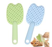 Gentle Shedding Comb | Double Sided Brush | Cat Knot Remover | Loose Hair Brush | Portable Grooming Tool | Soft Bristle Comb | Massaging Pet Brush for Removing Loose Hair, Tangled Knots