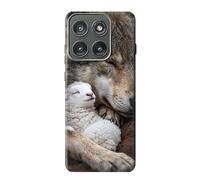 Gentle Wolf And Lamb Friendship Art Etui Coque Housse pour Motorola Edge (2025)