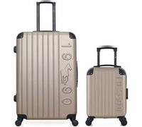 gentleman farmer - lot de 2 - valises grand format et cabine xxs porter - beige beige G
