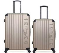 gentleman farmer - lot de 2 - valises grand format et weekend porter - beige beige G