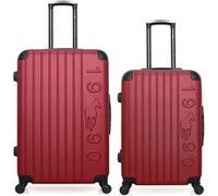 gentleman farmer - lot de 2 - valises grand format et weekend porter - bordeaux bordeaux G