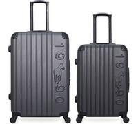 gentleman farmer - lot de 2 - valises grand format et weekend porter - gris fonce gris fonce G
