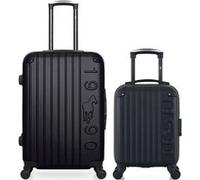 gentleman farmer - lot de 2 - valises weekend et cabine xxs porter - noir noir G
