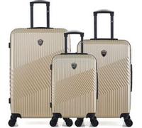 gentleman farmer - lot de 3 - valises grand format, weekend et cabine peter - beige beige