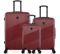gentleman farmer - lot de 3 - valises grand format, weekend et cabine peter - bordeaux bordeaux G