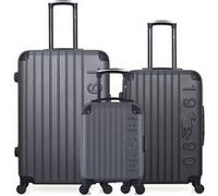 gentleman farmer - lot de 3 - valises grand format, weekend et cabine xxs porter - gris fonce gris fonce G