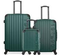 gentleman farmer - lot de 3 - valises grand format, weekend et cabine xxs porter - vert fonce vert fonce G